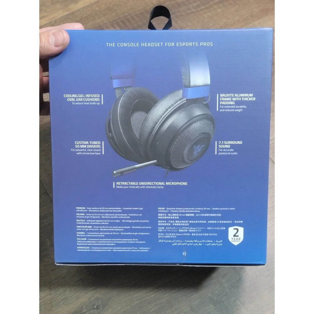Razer Kraken for Console Wired Gaming Headset PS5 Xbox Switch PC Black‎ Blue